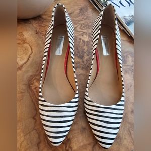 INC Ladies striped spiked heals.